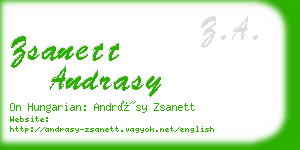 zsanett andrasy business card